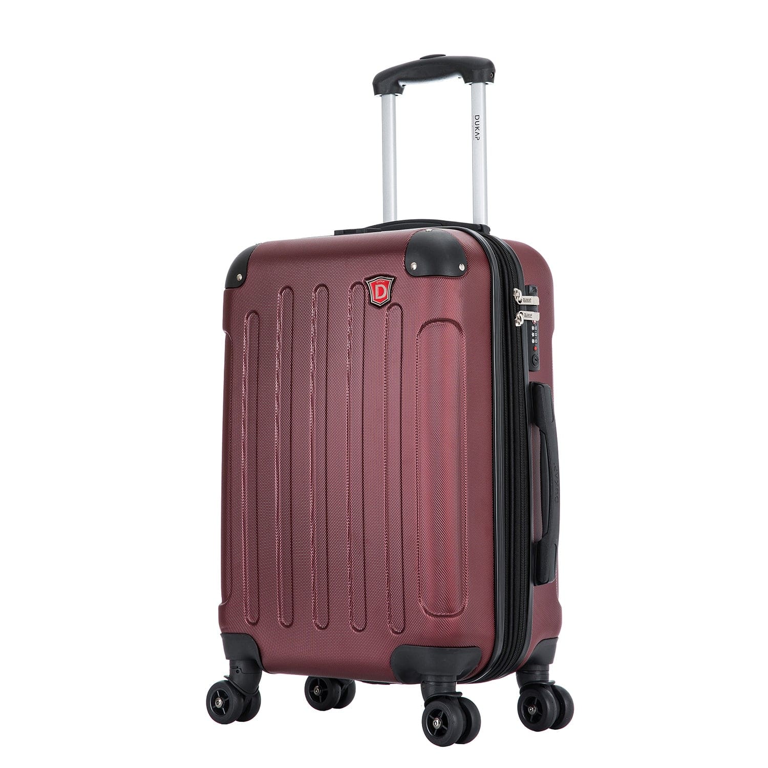 DUKAP - Intely Hardside Spinner Luggage 20" carry-on with integrated USB port - WINE