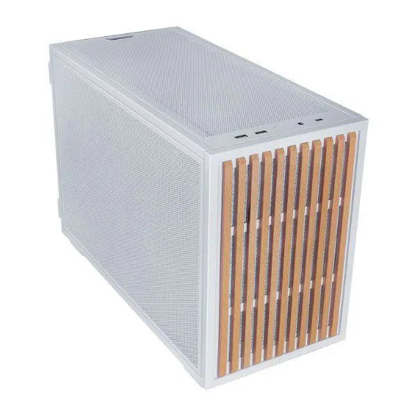 Lian Li B4 mATX Beech Wood Compact SFF Computer Case Pre installed 2 x ...