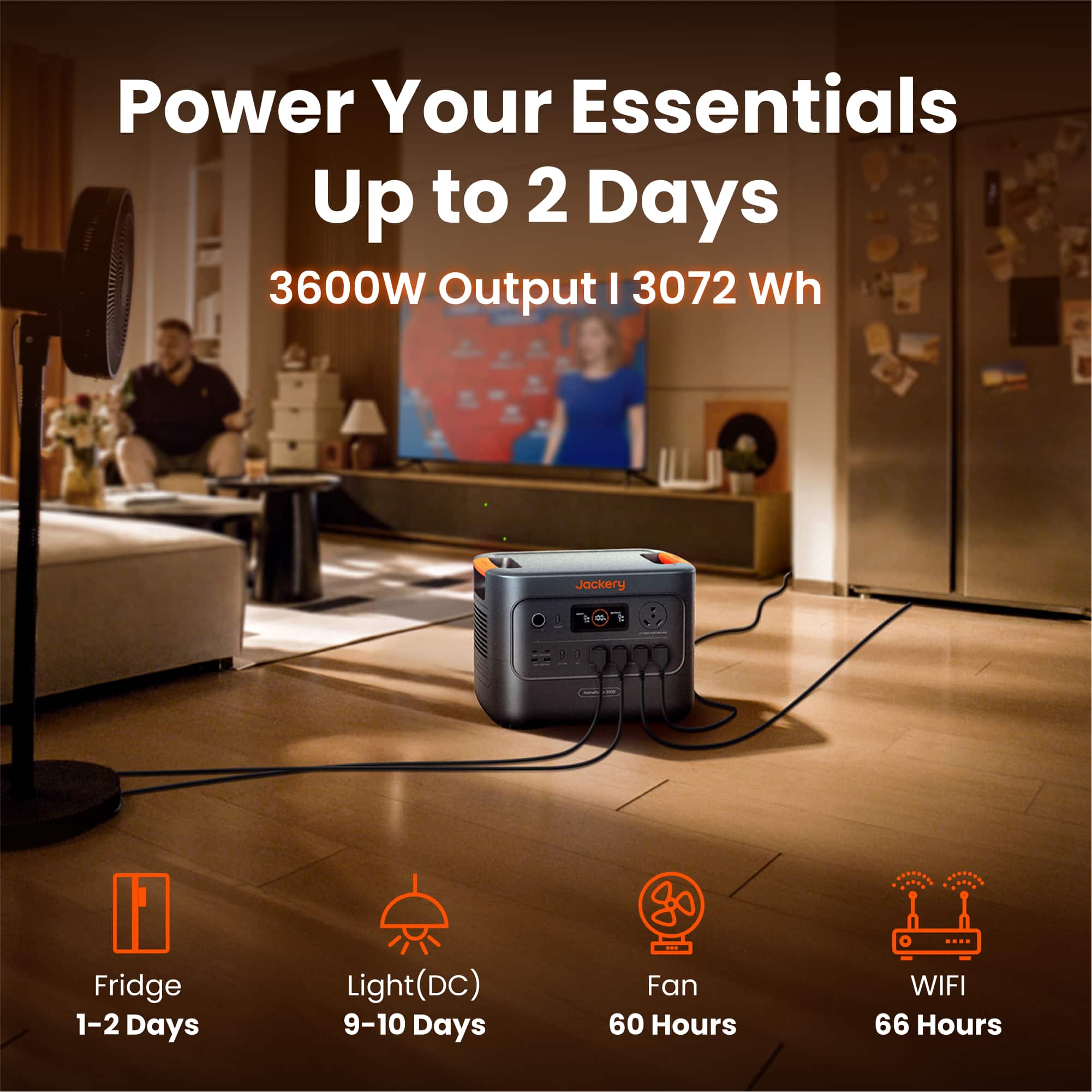 Jackery HomePower 3000 Portable Power Station (3072Wh) with an