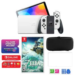 Switch OLED MarioKart 8 Bundle with Accessories & Zelda Tears of Kingdom - Nintendo Switch