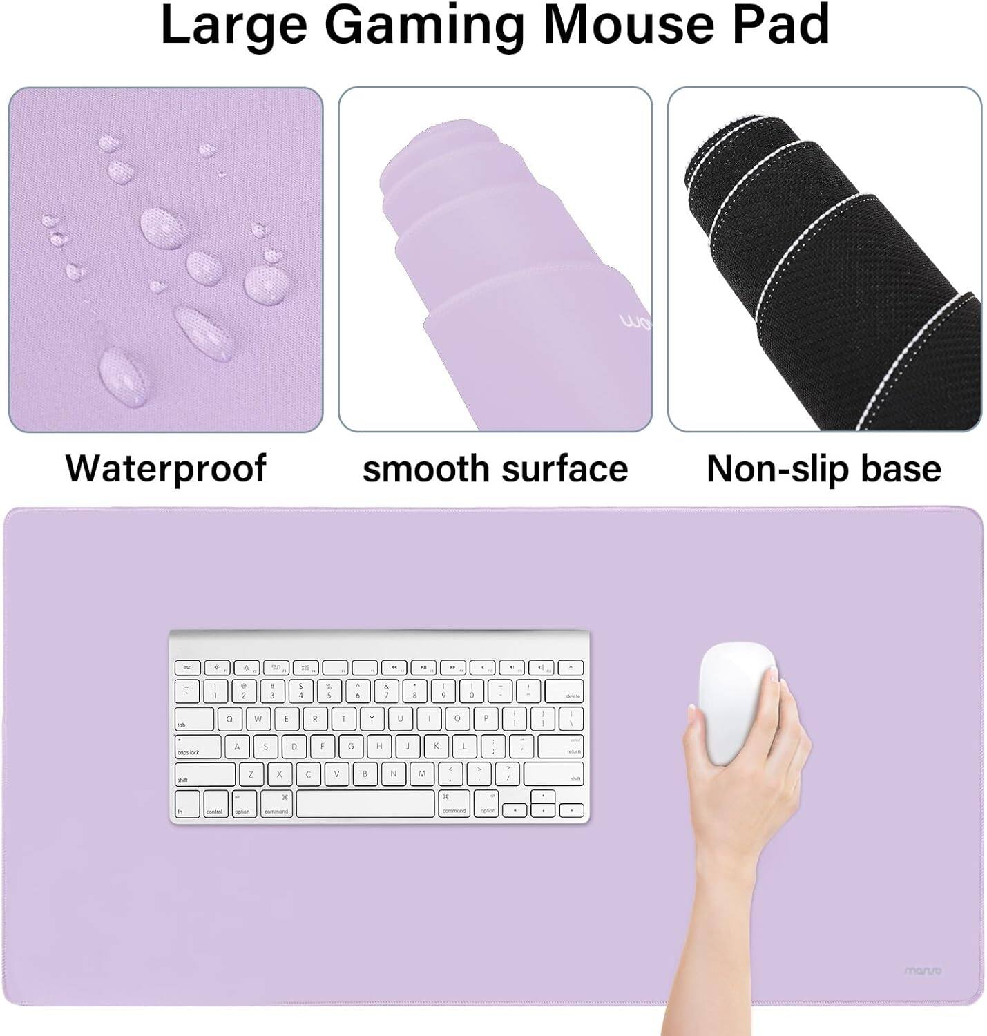 Large Gaming Mouse Pad with Waterproof smooth surface and Non-slip base