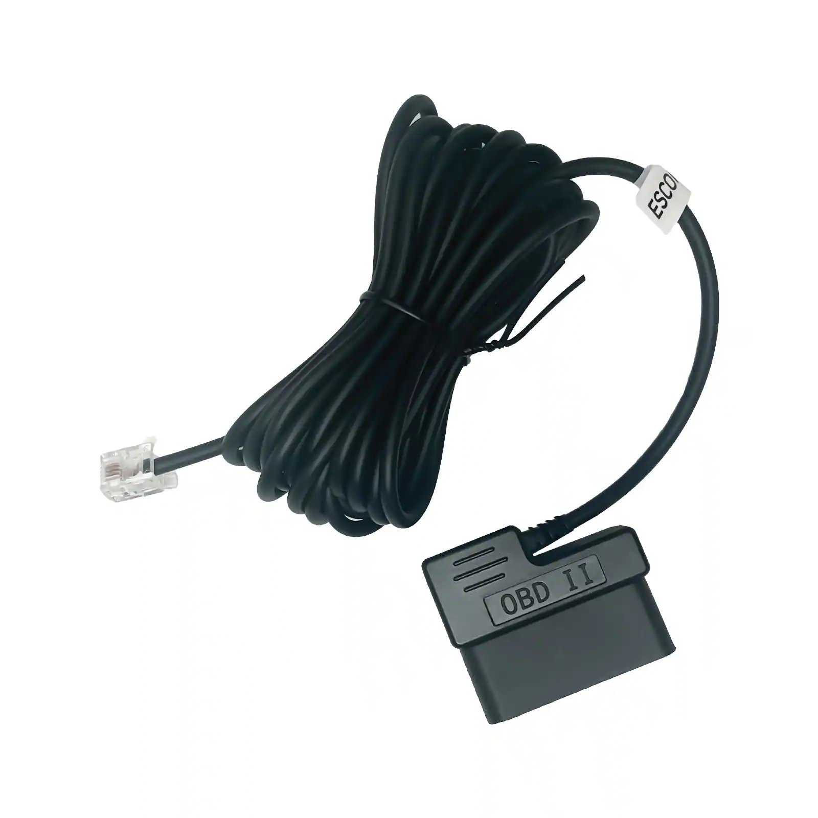 OBDII to RJ11 Cable, 9.8ft Power Cord for Escort Radar Detectors - Black