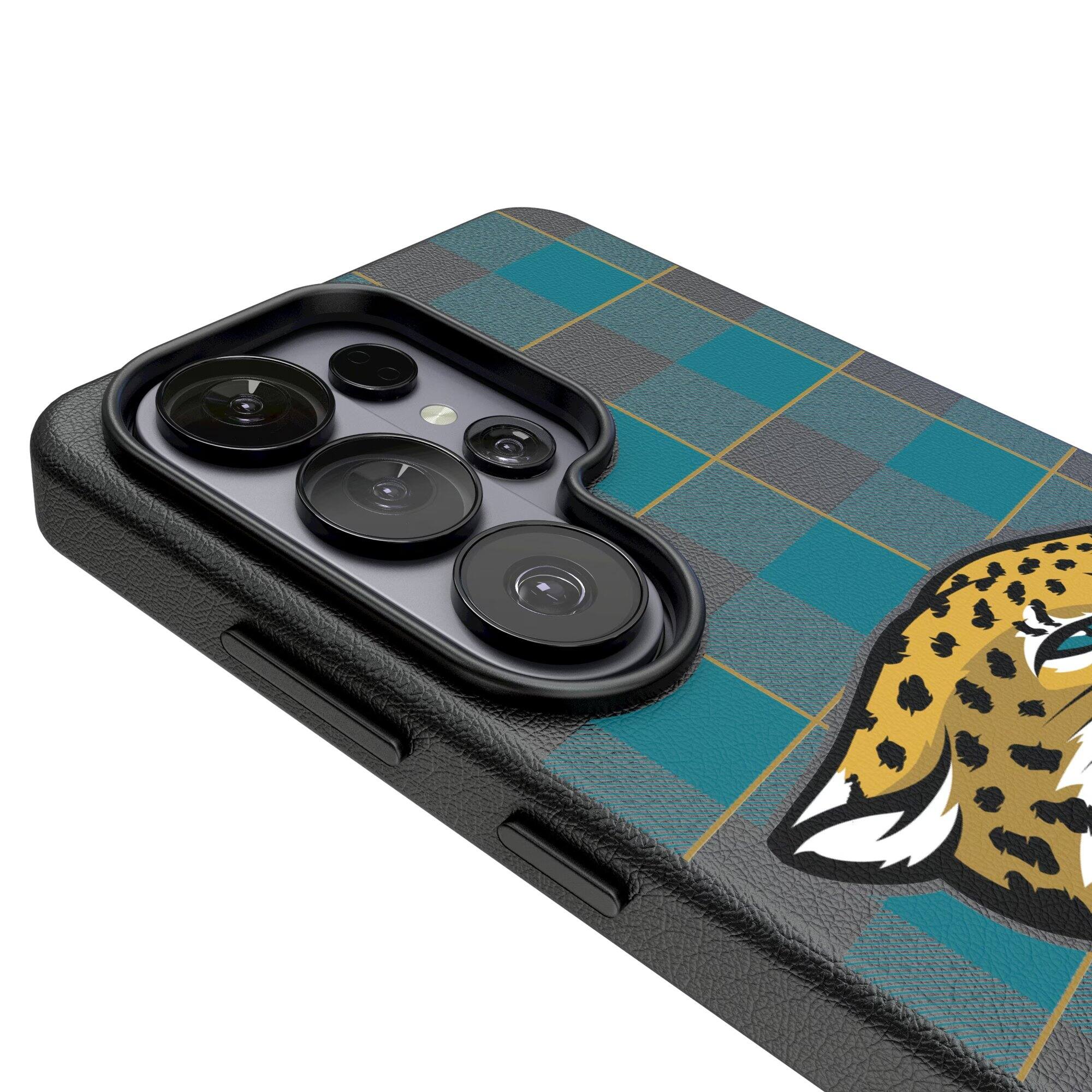 Alt View 2. Keyscaper - Plaid Galaxy Magnetic Bump Case - S25 Plus - Black.