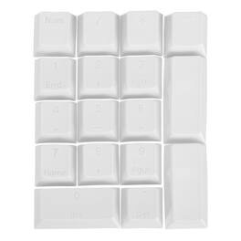 Unique Bargains - 17 Keys PBT Keycap Set, Colorful Mechanical Numpad Numeric Keypads Portable Keycaps for Office Gaming DIY - White