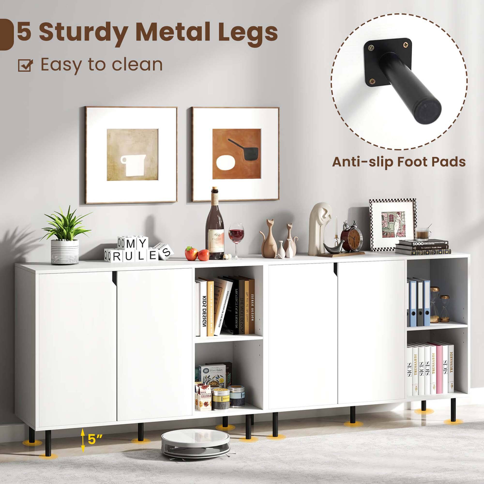 5 Sturdy Metal Legs Easy to clean Anti-slip Foot Pads 00 00MY RULES 5000 d CTNT T DIO SCD MDI23O MSIEOS W WRRLI PEVEE DHALE | I SEHS TROSSAR   TTA! P A SEMS TRUSSARD i 5".