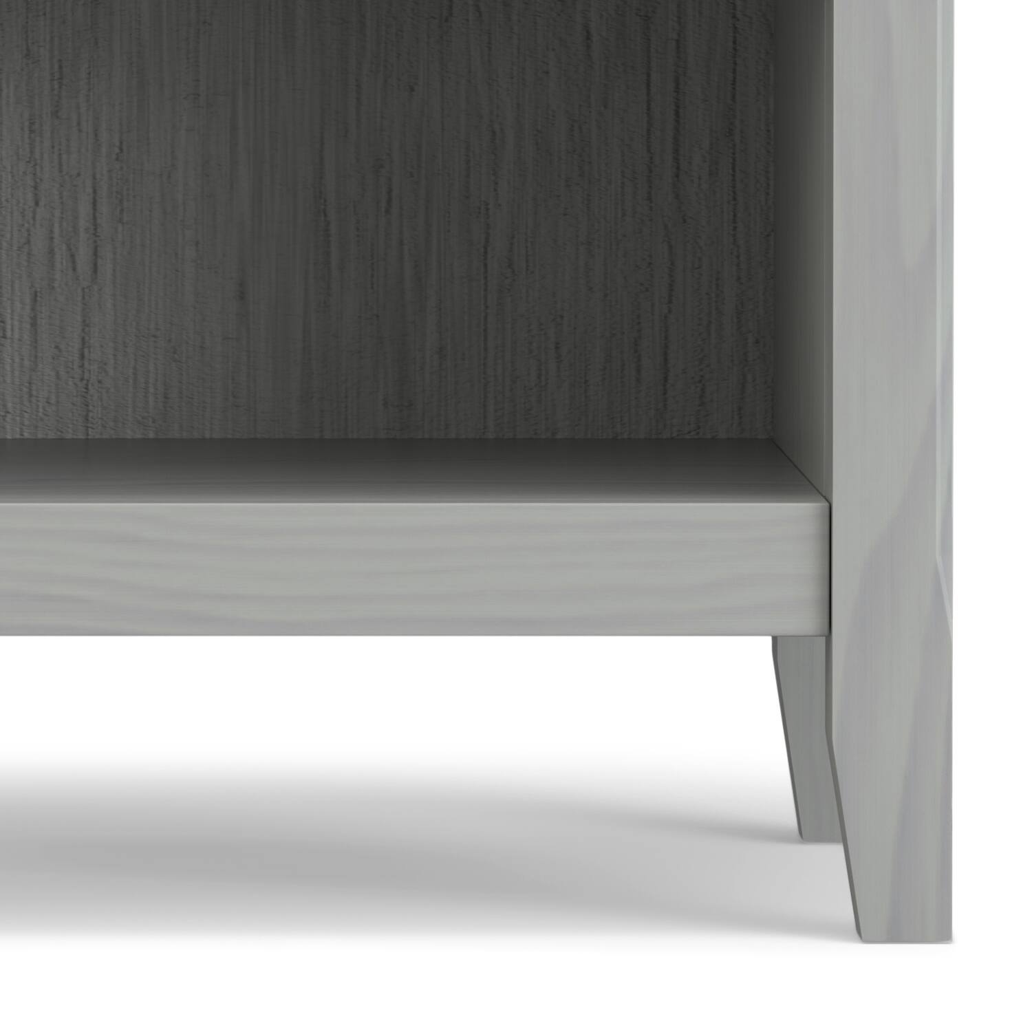 Alt View 3. Simpli Home - Amherst 24 inch Bedside Table (Set of 2) - Fog Grey.