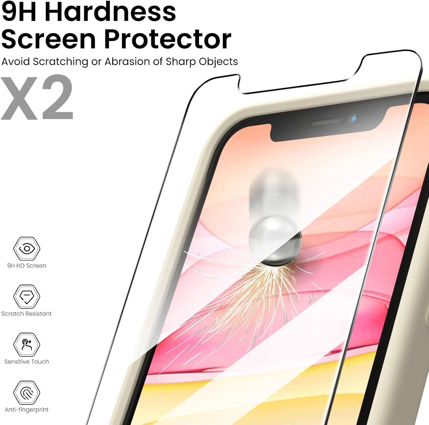 9H Hardness Screen Protector
Avoid Scratching or Abrasion of Sharp Objects
X2
HD Screen
Scratch Resistant
Sensitive Touch
Anti-fingerprint