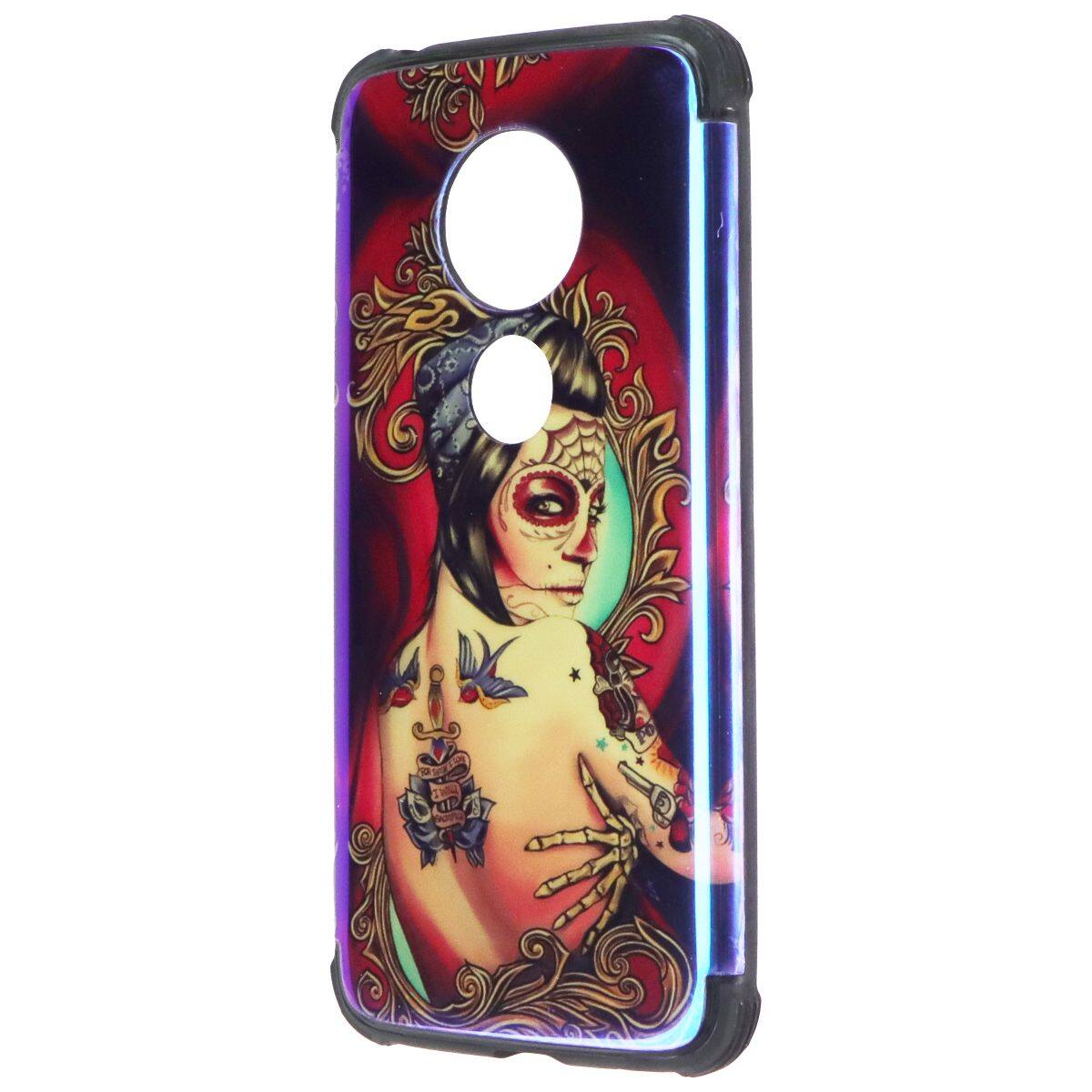 Front. Mybat - MyBat Premium Hard Case for Motorola Moto G7 Play - Tattoo Lady - Multicolor.