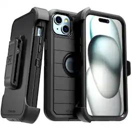 RomeTech - Defender Case for Apple iPhone 15 Plus - Black