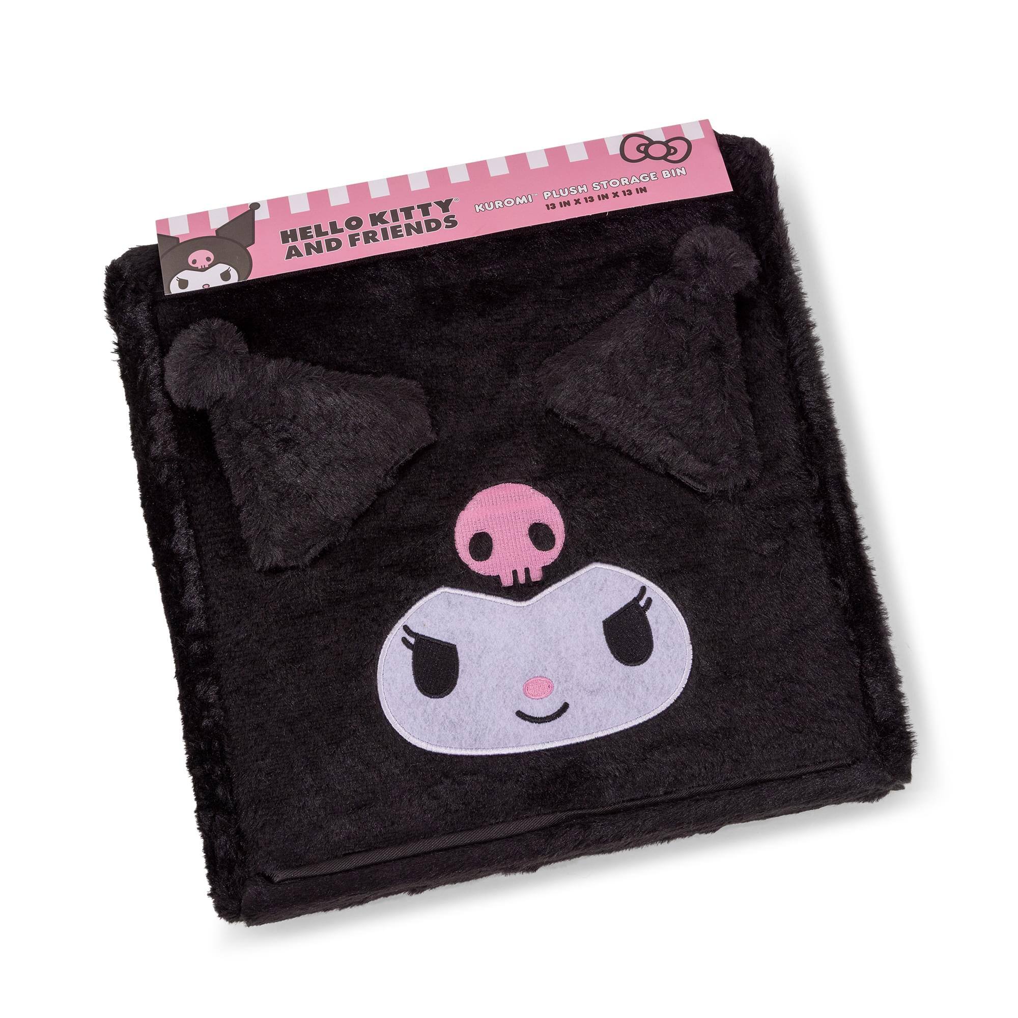 HELLO KITTY AND FRIENDS  
KUROMI PLUSH STORAGE BIN  
15 IN X 15 IN X 12 IN
