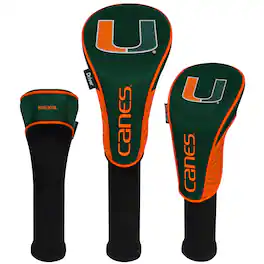 WinCraft - Miami Hurricanes Three-Pack Golf Club Headcover Set - Multicolor