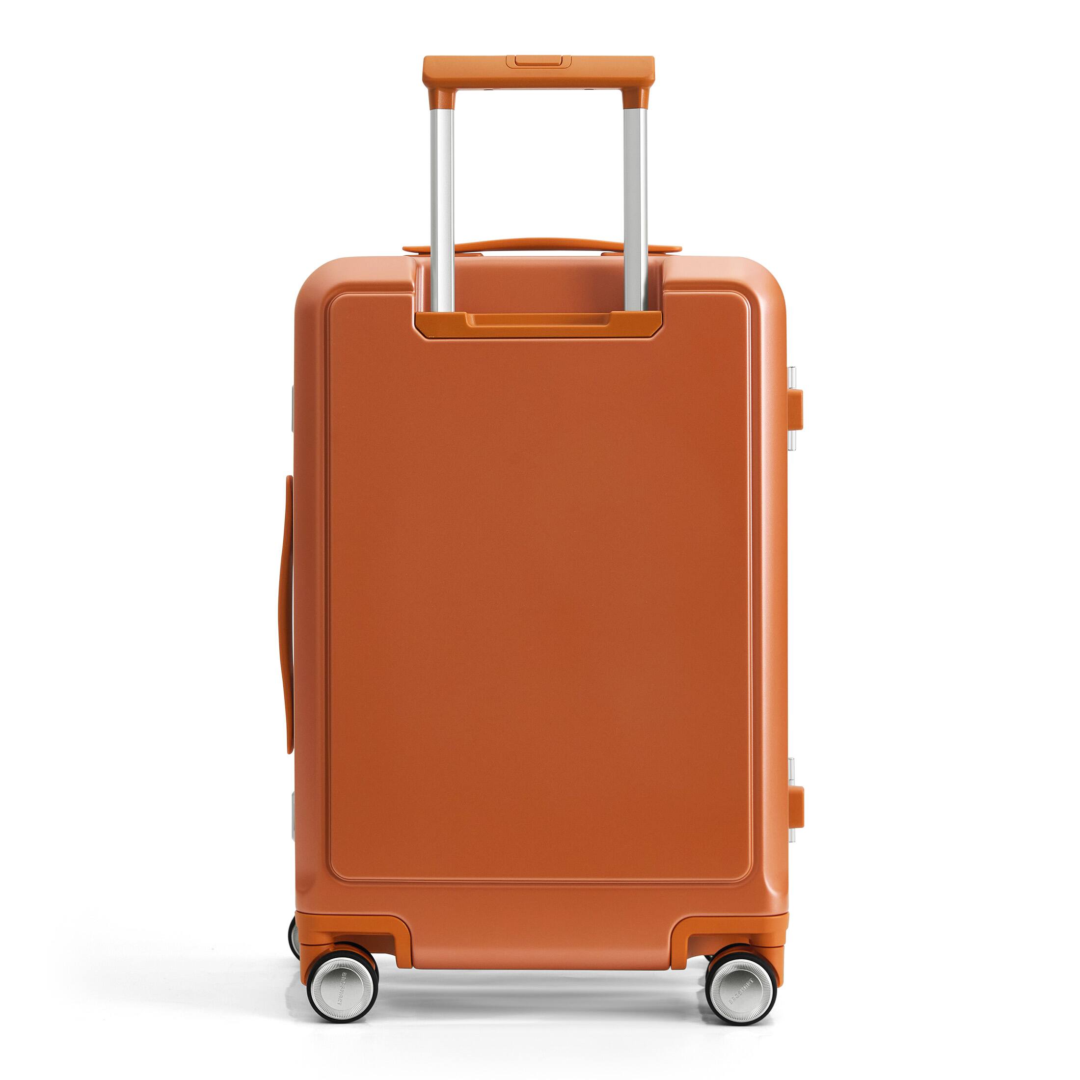 Angle. Bagsmart - Pebble 20" Carry-on Luggage, Slim Aluminum Frame Hardside Suitcase with Steel-Bearing Spinner Wheels & TSA Lock - Autumn Tea Orange.