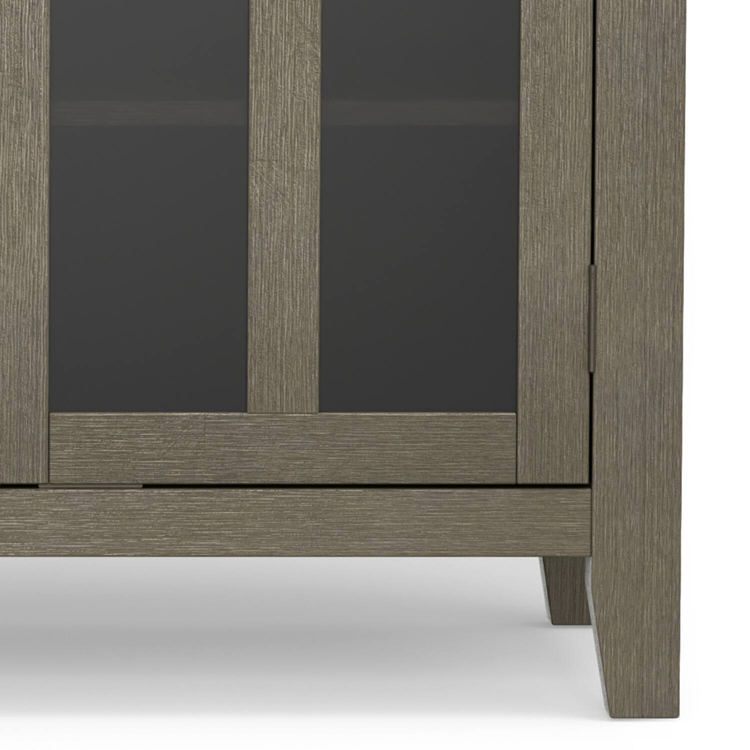 Alt View 5. Simpli Home - Artisan SOLID WOOD 53 inch Wide Transitional TV Media Stand in Farmhouse Grey For TVs up to 60 inches - Farmhouse Grey.