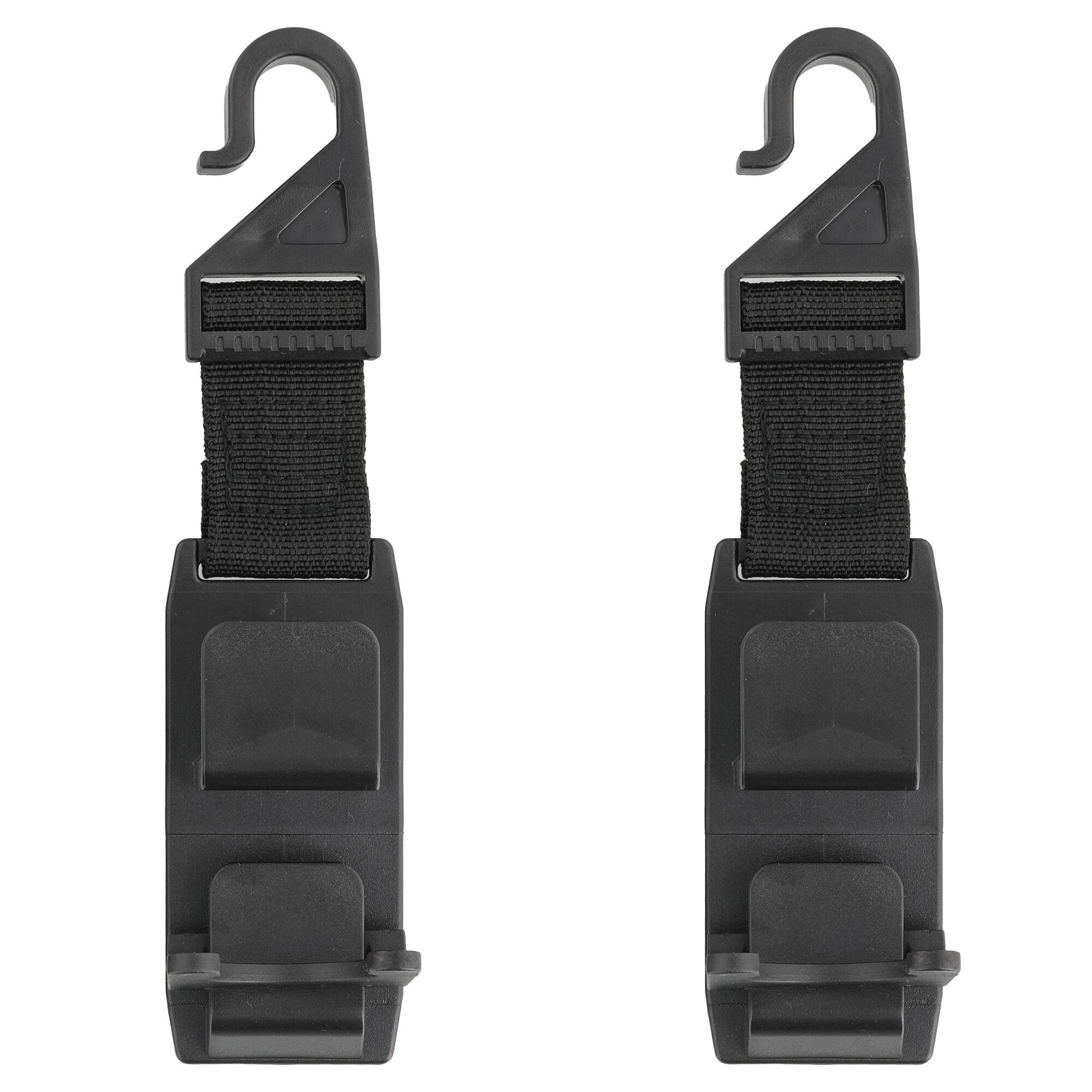 Alt View 2. Armor All - Armor All Headrest Hooks for Cars, 2-Pack of Grocery Bag and Purse Hangers for Vehicles, Universal Fit - Black.