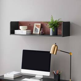 Kinetic Wall-Mount Shelf by Modway - Black Cherry