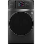 GE Profile - UltraFast 4.8 Cu. Ft. High-Efficiency Smart Front Load Washer and Electric Dryer Combo with Ventless Heat Pump - Carbon Graphite