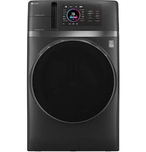 GE Profile - UltraFast 4.8 Cu. Ft. High-Efficiency Smart Front Load Washer and Electric Dryer Combo with Ventless Heat Pump - Carbon Graphite
