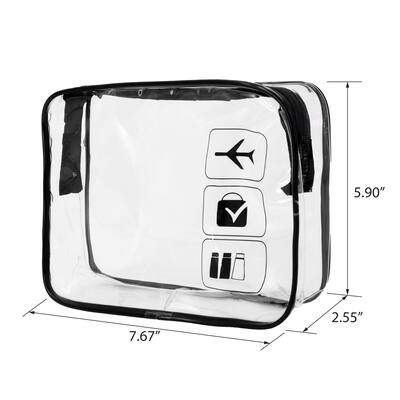 clear plastic travel makeup bag Bags with Zipper Clear Makeup Organizer Clear Toiletry Bags For Traveling Clear Cosmetic Organizer TSA Approved Toiletry This transparent case allows for easy visibility of your liquids and gels Mber TSA Approved Clear Toiletry