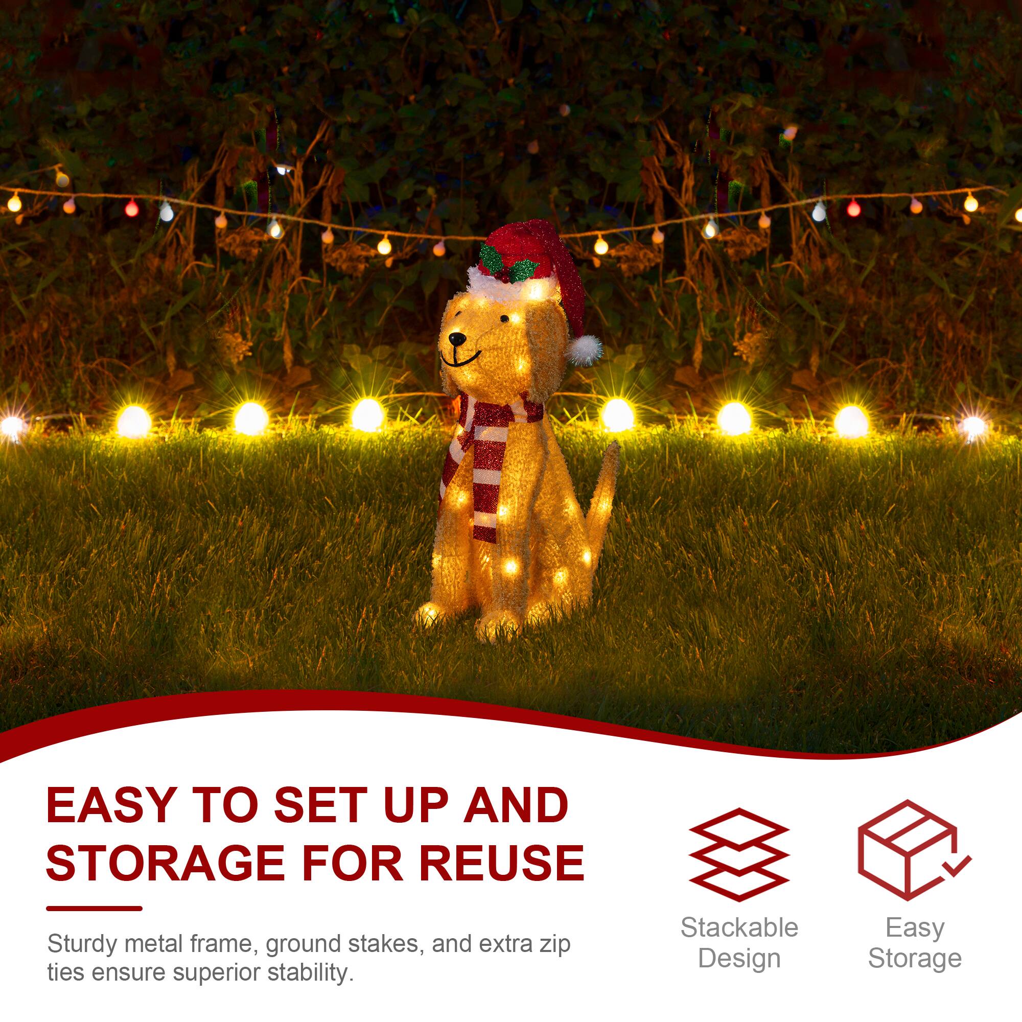 EASY TO SET UP AND STORAGE FOR REUSE

Sturdy metal frame, ground stakes, and extra zip ties ensure superior stability.

Stackable Design

Easy Storage