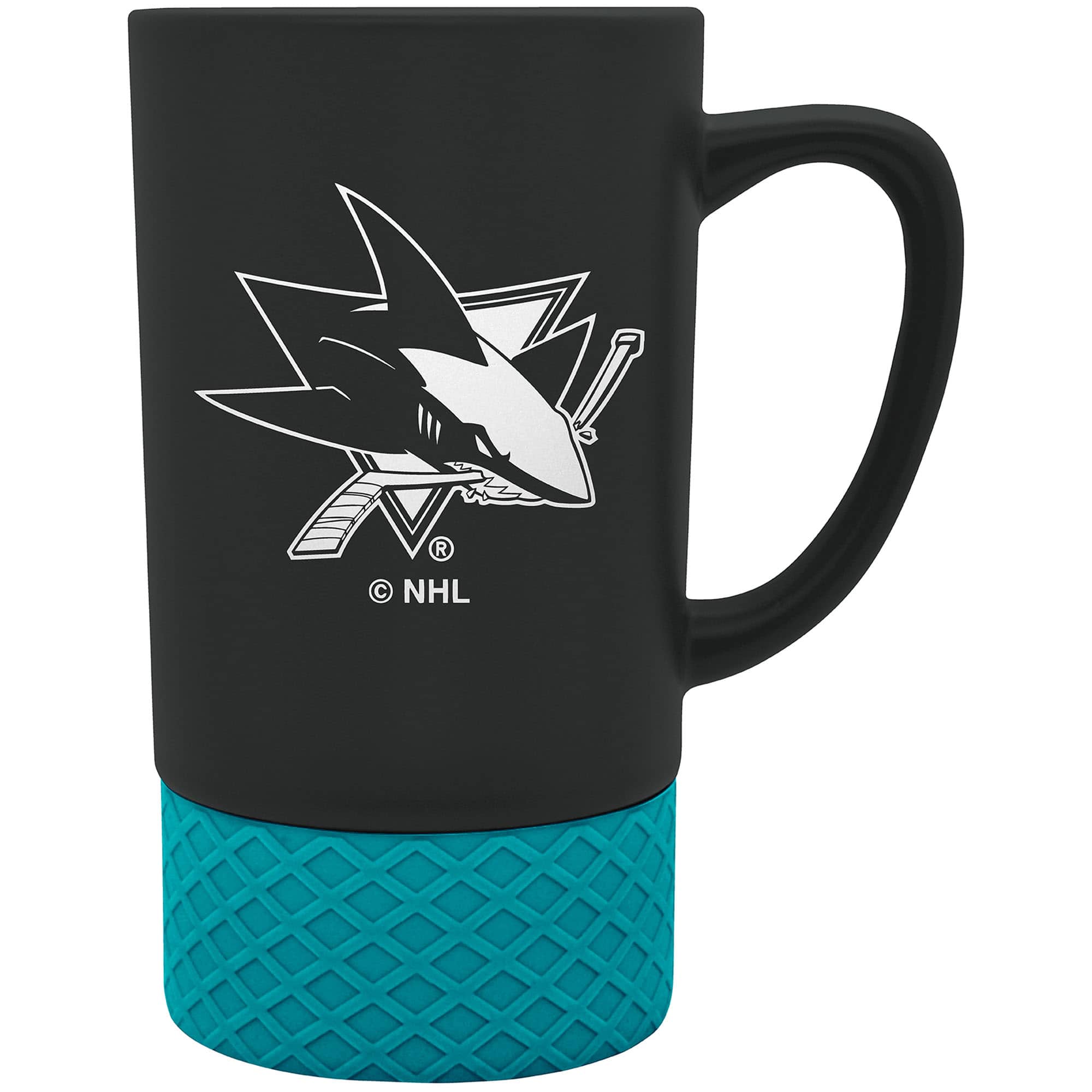 Great American Products - San Jose Sharks Team Logo 16oz. Laser Etched Jump Mug - Multicolor