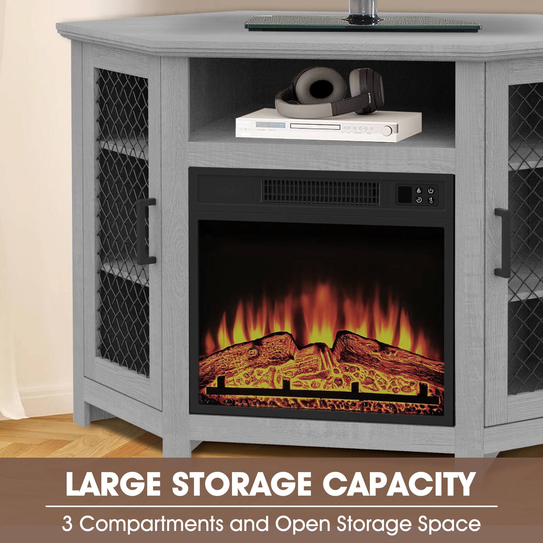LARGE STORAGE CAPACITY  
3 Compartments and Open Storage Space