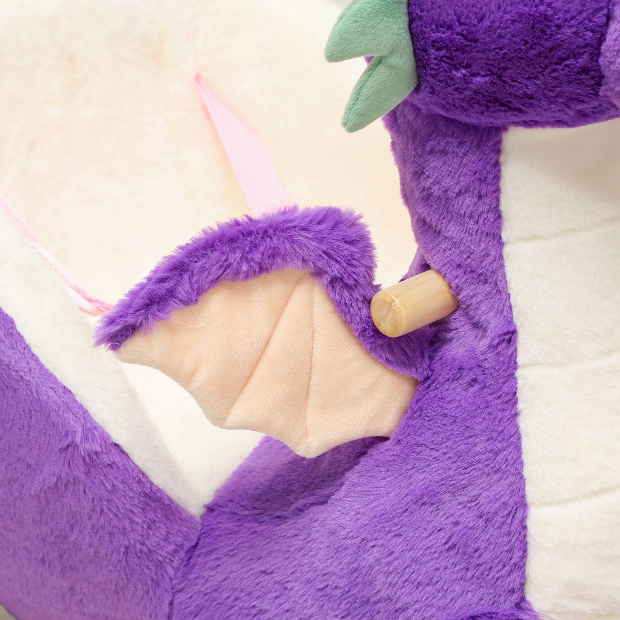 Alt View 5. Qaba - Baby Rocking Horse, Ride Dinosaur, Kids Ride On Toy with Realistic Sound, Safety Belt, Plush Animal Rocker for Kids.