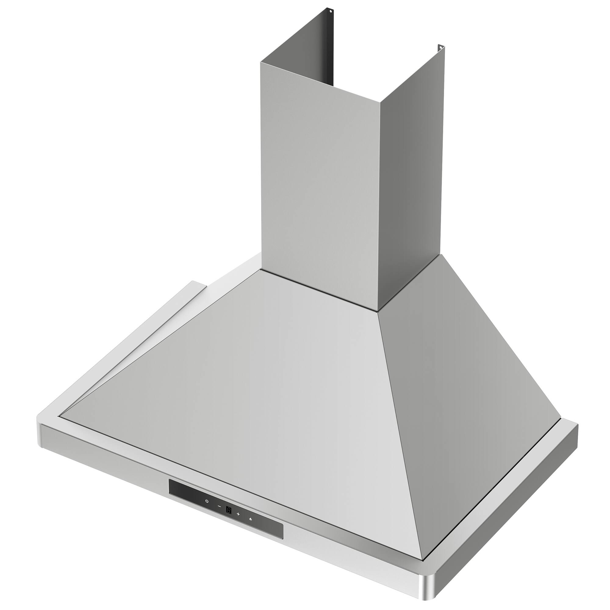 Left. Breezary - 30 inches - Externally Vented - Wall Range Hood - 6-Speed Fan - Stainless Steel.