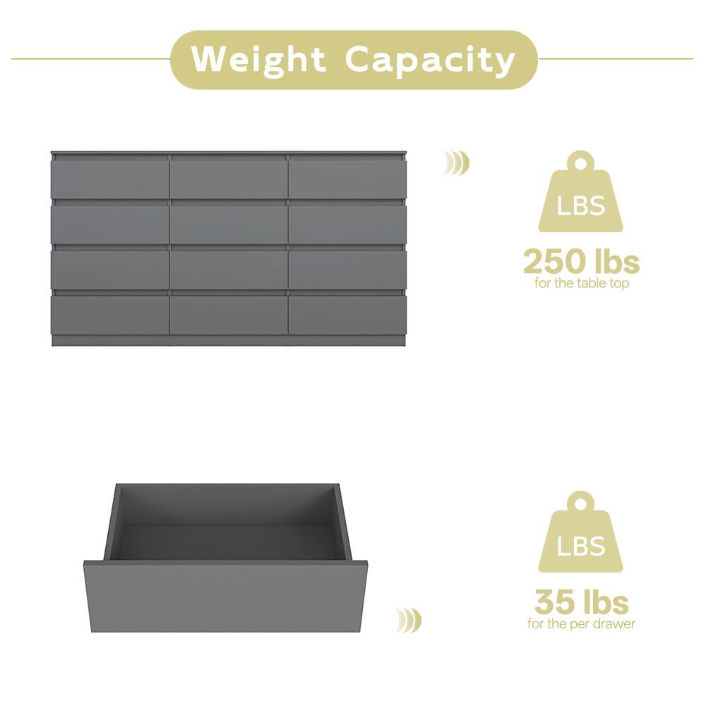 Weight Capacity

- 250 lbs for the table top
- 35 lbs for the per drawer