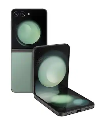 Front. Samsung - Samsung Galaxy Z Flip5 512GB F731U Unlocked - Green.