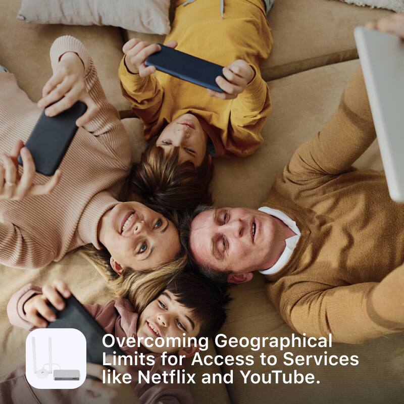 Overcoming Geographical Limits for Access to Services like Netflix and YouTube.