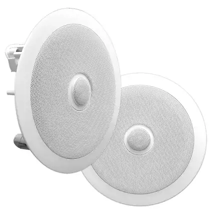 Front. Pyle - 8'' Home In-Wall / Ceiling Speakers - Black.