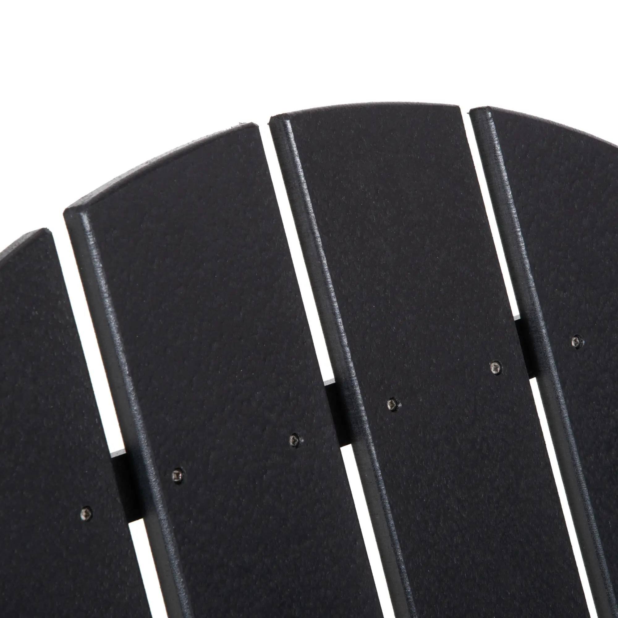 Alt View 1. Resenkos - Resenkos Adirondack Seat, Durable HDPE Fire Pit Stool, Weatherproof Outdoor Bench for Patio, Garden, Yard, Lawn, Black - Black.