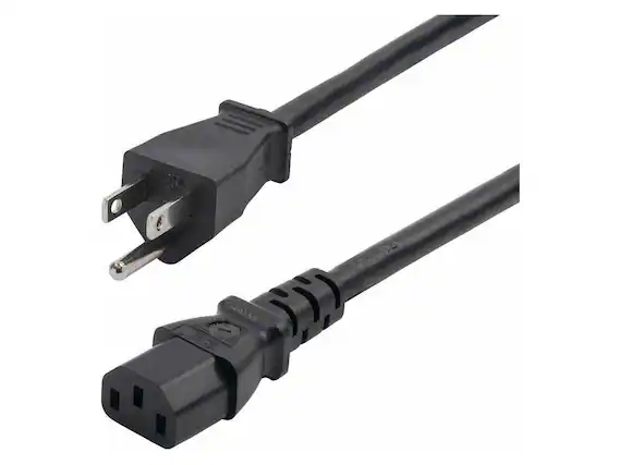 Front. StarTech.com - StarTech 8ft 2.4m Computer Power Cord NEMA 5-15P to IEC 60320 C13 AC Power Cable 13A 125V 16AWG UL Listed TAA.