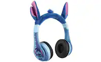 Front. eKids - eKids Disney Stitch Bluetooth Headphones for Kids, Wireless Headphones for School, Home, or Travel - Blue.