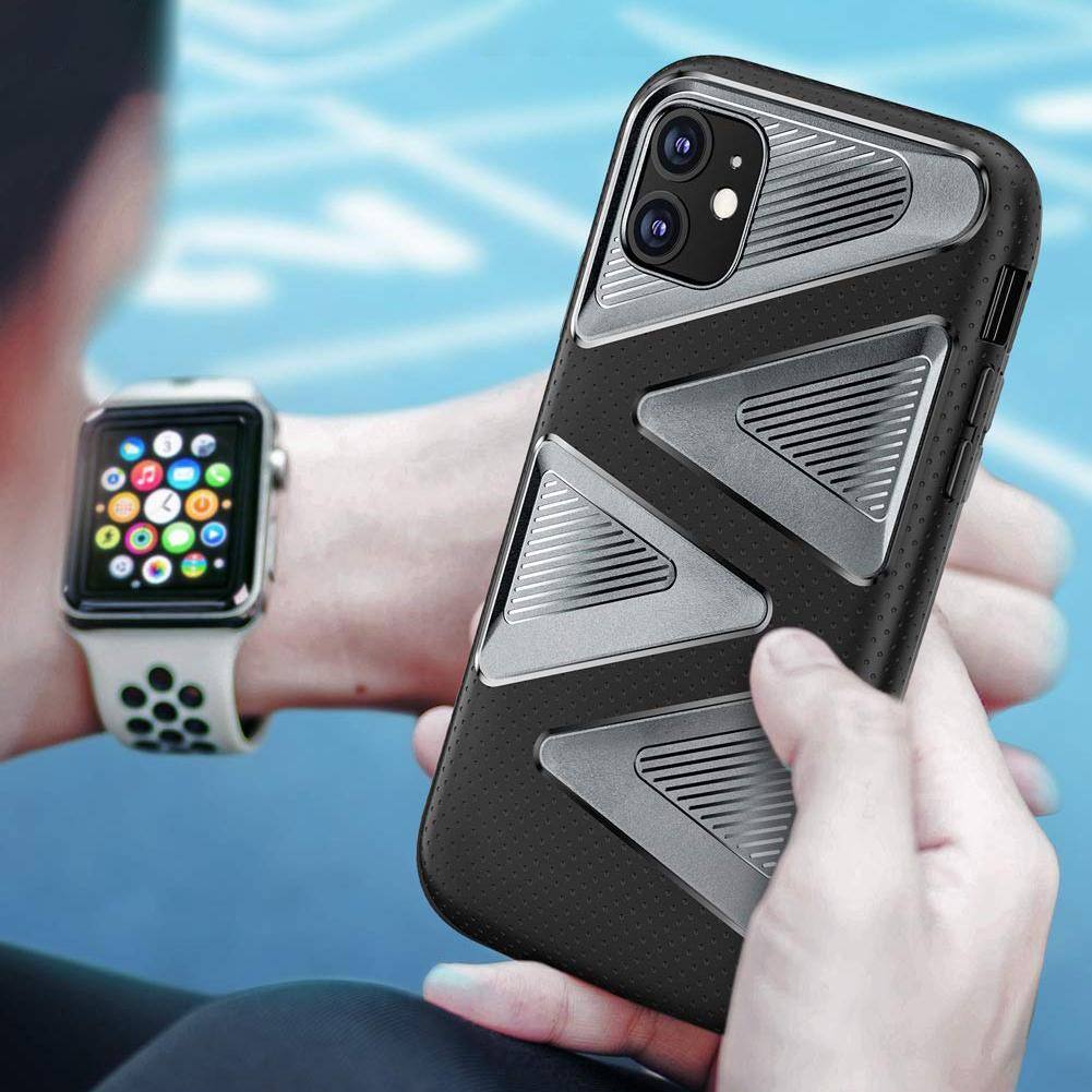 Alt View 4. SUPCASE - Unicorn Beetle Maze Rugged Case for iPhone 11 (6.1") – Shockproof, Stylish, Full-Body Protection - Black.