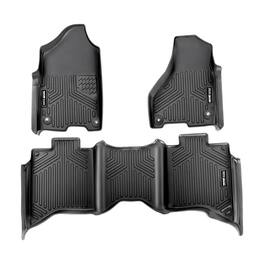 VEVOR - Automotive Floor Mats, Fits Dodge Ram 1500/2500/3500, Crew Cab Only 1500 Classic 2013-2018/2019-2022 - Black