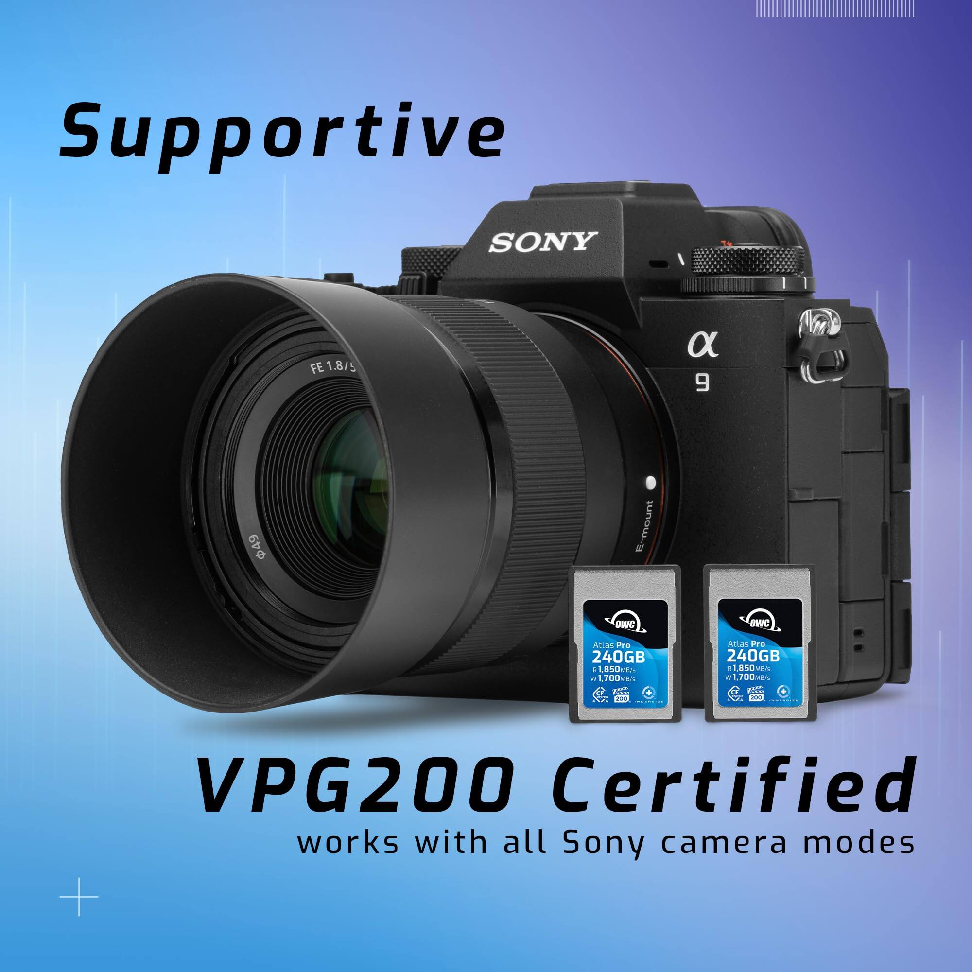 Alt View 3. OWC - OWC 240GB Atlas Pro High Performance Cfexpress 4.0 Type A Memory Card Professional Grade.