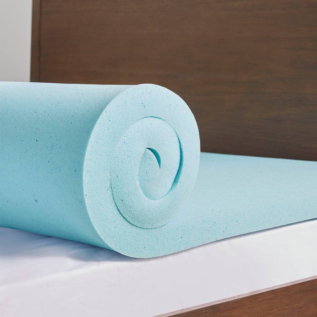 Alt View 3. Gracie Mills - Gracie Mills Arroyo 2-inch Gel Memory Foam Mattress Topper with 3M Moisture-Wicking Cover - White.