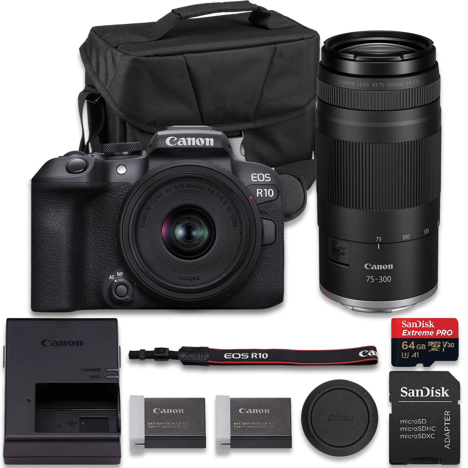 Bundle Canon EOS R10 Mirrorless Camera with RF S 18 150mm Lens Kit