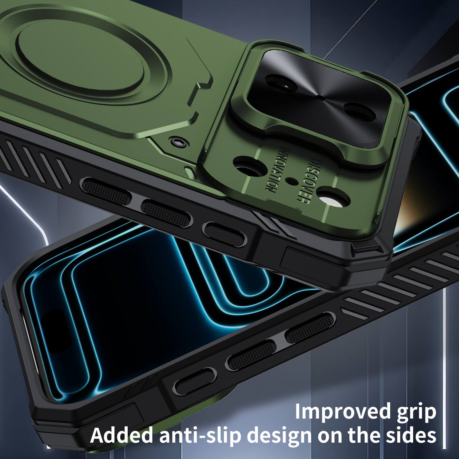 INNOVATION DISCOVER

Improved grip
Added anti-slip design on the sides