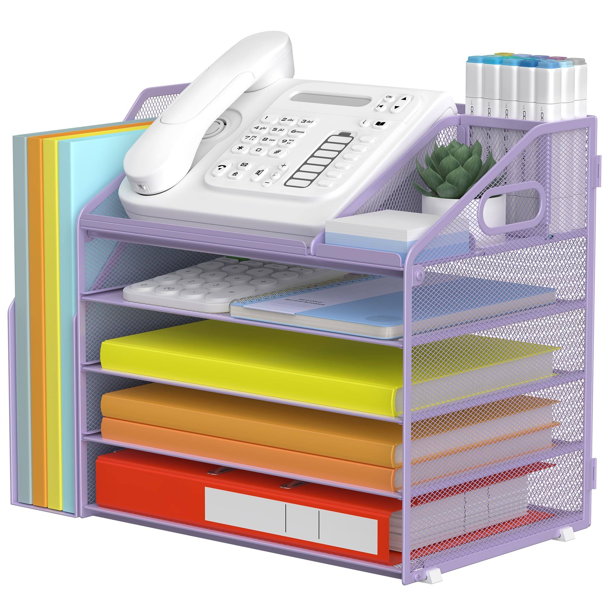 Paradigms Interiors 4 Tier Paper Letter Tray File Organizer Mesh Desk