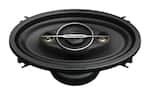 Front. Pioneer - 4" x 6" 4-Way Car Speakers Carbon/Mica-reinforced IMPP cone (Pair) - Black.