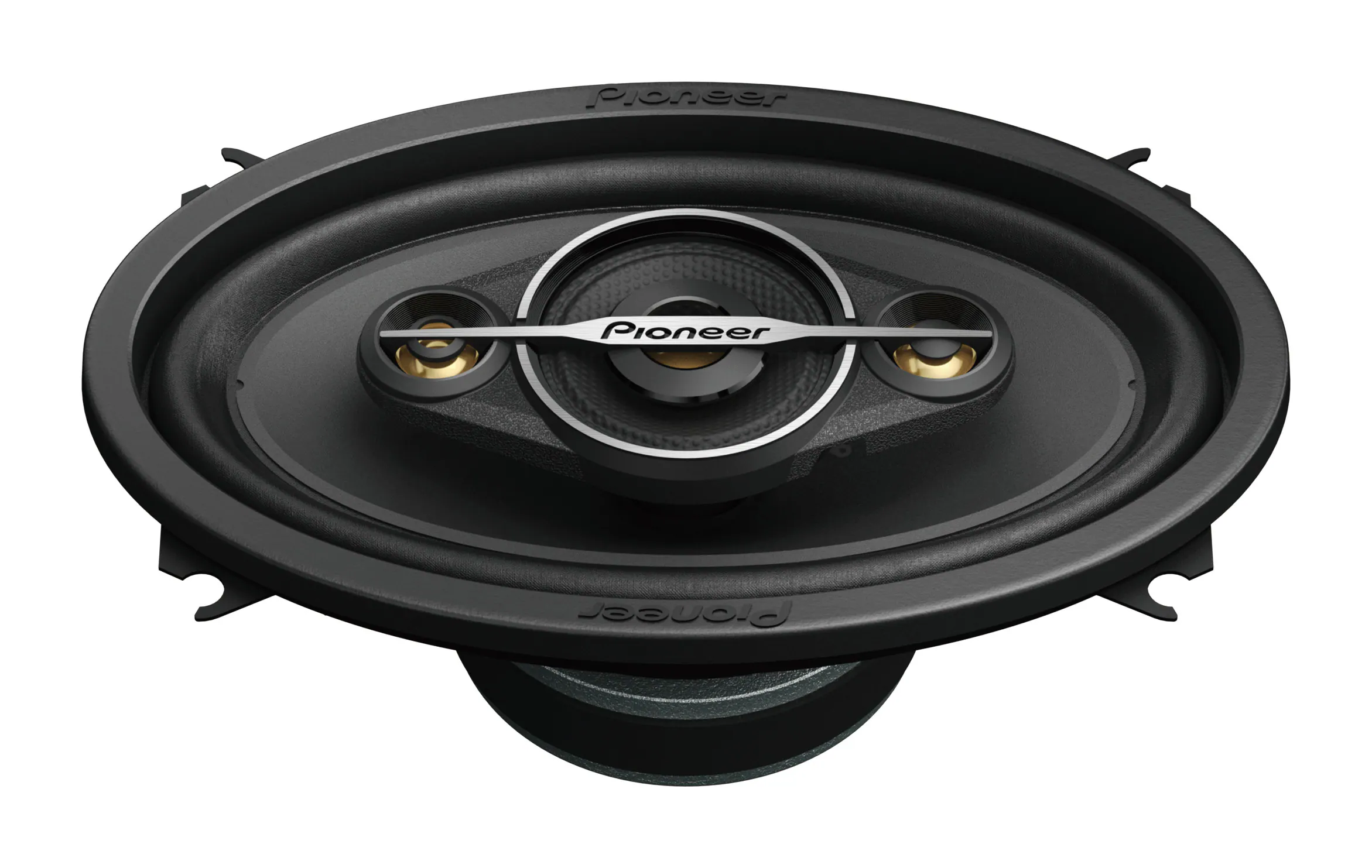 Pioneer - 4" x 6" 4-Way Car Speakers Carbon/Mica-reinforced IMPP cone (Pair) - Black