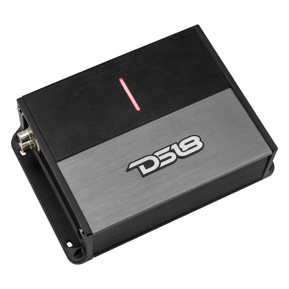 Alt View 2. DS18 Audio - ION 1-Channel Class D Car Amplifier, 1200W RMS at 1 Ohm - Black/Silver.
