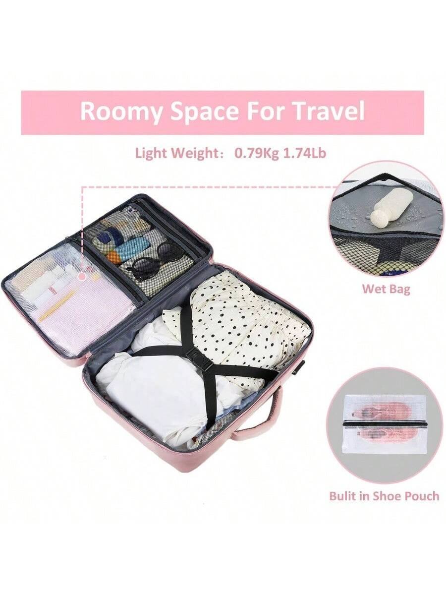 Roomy Space For Travel

Light Weight: 0.79Kg 1.74Lb

Wet Bag

Built in Shoe Pouch