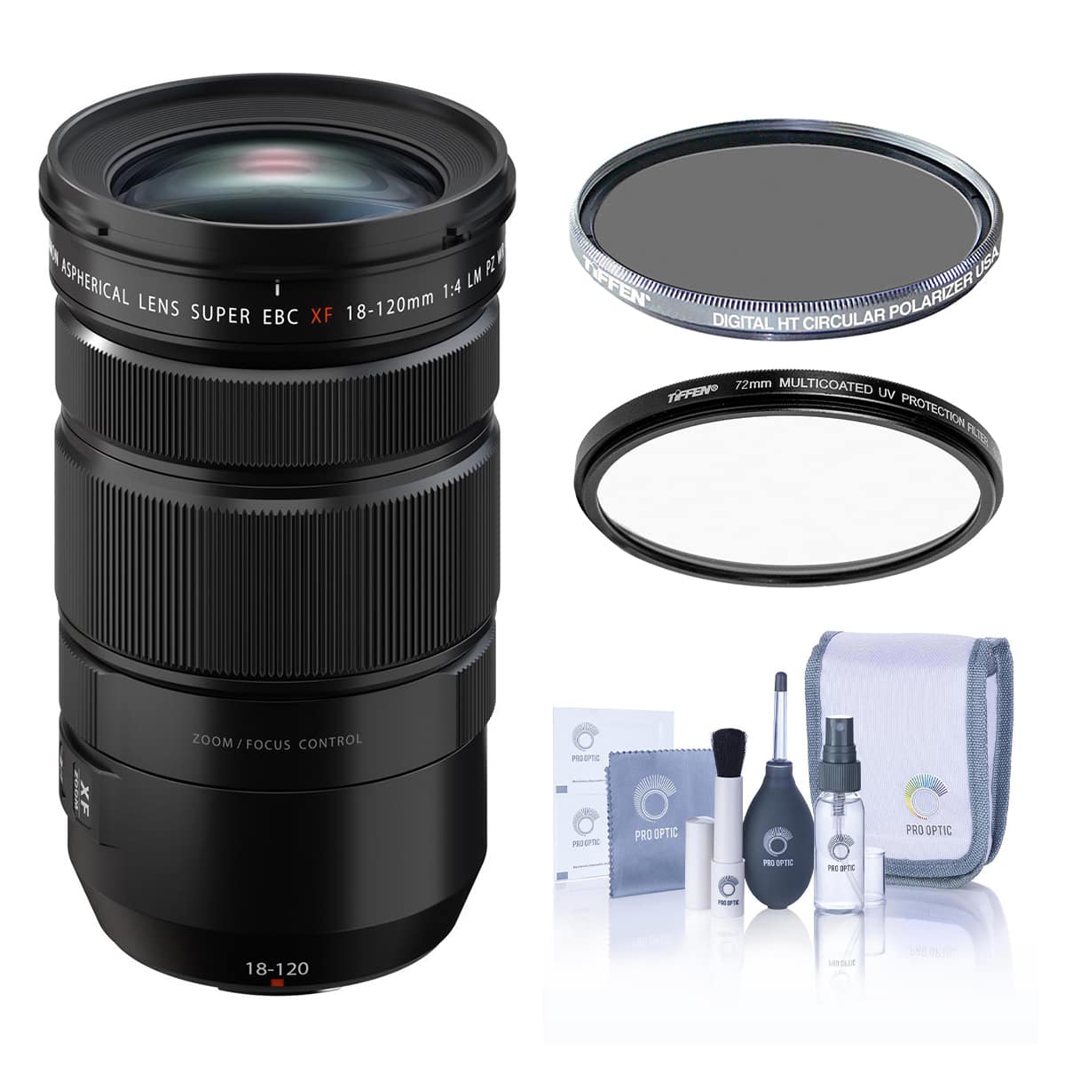 Fujifilm - XF 18-120mm f/4 LM PZ WR Lens, Black, Bundle with Tiffen 72mm UV and CPL Filters price history on PriceWatchPro