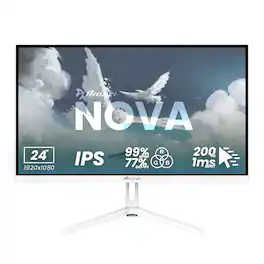 Arozzi - – Nova 24" IPS Full HD 200Hz Gaming Monitor – - White