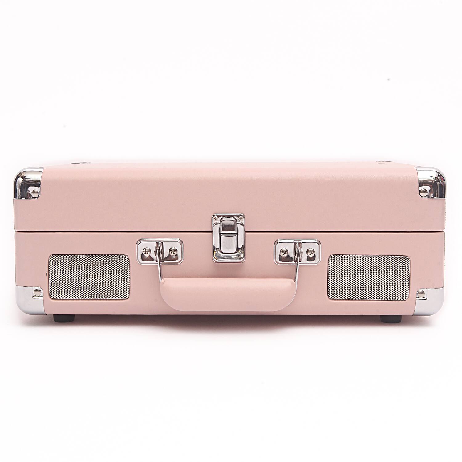 Back. Arkrocket - Arkrocket Curiosity III Suitcase Bluetooth Record Player Turntable built-in Speakers (Pale Pink) - Pale Pink.