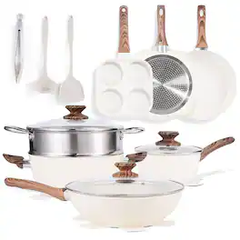 Anysun - 17-piece non-stick cookware set, cooking set