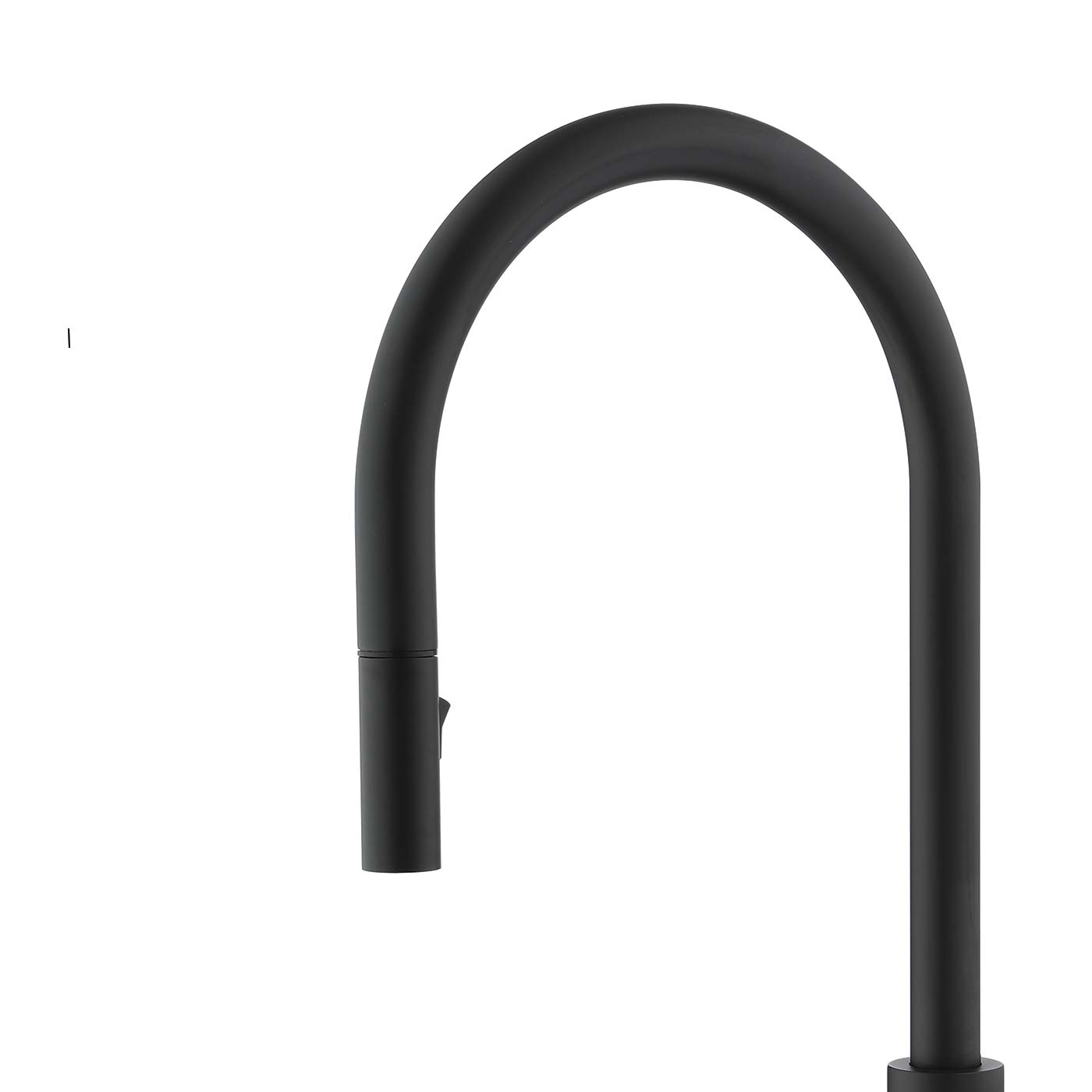 Alt View 1. Siljoy - DAX Single Handle Pull Down Kitchen Faucet Matt Black Finish - Matte Black.